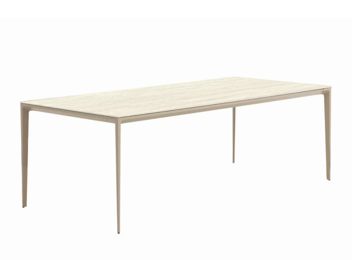 Table à manger ÉLOIRE – Porcelaine effet travertin